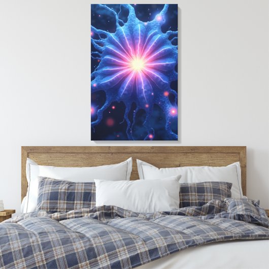bioluminescent neuron canvas afdruk (Insitu (Slaapkamer))