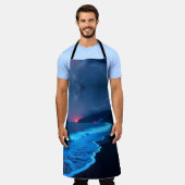 Bioluminescent Night Coast Apron Schort (Gedragen)