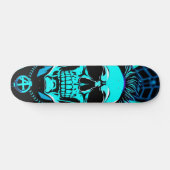 Bioluminescent Punk Rock Skeleton Skateboard (Horizontaal)