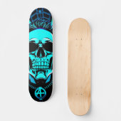Bioluminescent Punk Rock Skeleton Skateboard (Voorkant)