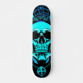 Bioluminescent Punk Rock Skeleton Skateboard (Voorkant)