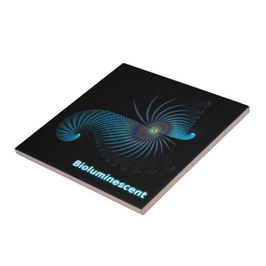 Bioluminescente Alien-Zee creatie Tegeltje (Zijkant)