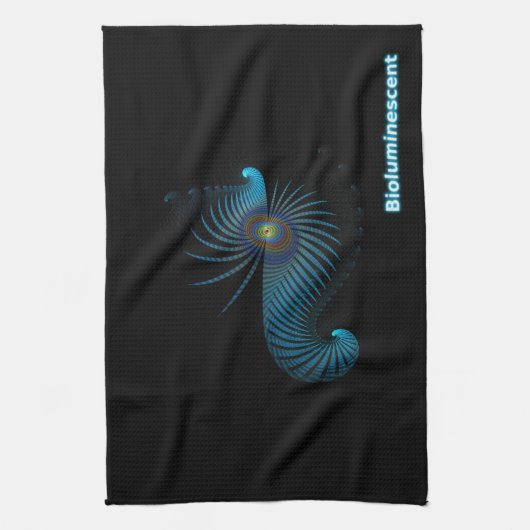 Bioluminescente Alien-Zee creatie Theedoek (Verticaal)