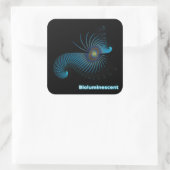 Bioluminescente Alien-Zee creatie Vierkante Sticker (Tas)