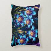 Bioluminescente bloemen nachttuin illustratie accent kussen (Voorkant(Verticaal))