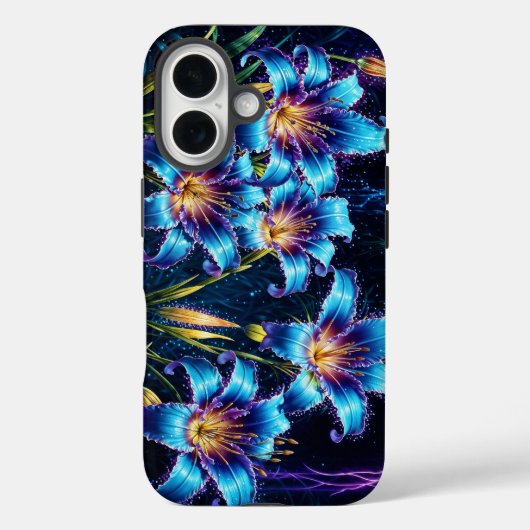 Bioluminescente bloemen nachttuin illustratie Case-Mate iPhone case (Achterkant)