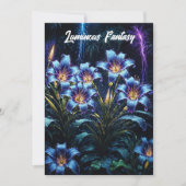 Bioluminescente bloemen nachttuin illustratie kaart (Voorkant)