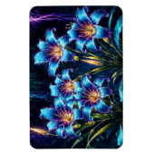 Bioluminescente bloemen nachttuin illustratie magneet (Verticaal)