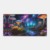 Bioluminescente buitenaardse paddenstoelen op een bureaumat (Voorkant)