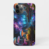 Bioluminescente buitenaardse paddenstoelen op een Case-Mate iPhone case (Achterkant)