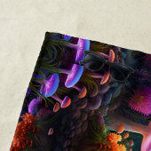 Bioluminescente buitenaardse paddenstoelen op een  strandlaken (In situ)