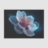 Bioluminescente Cyan Roze Deeltjes Sakura Decoupag Tissuepapier (Voorkant)
