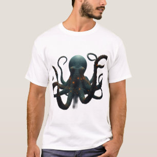 Bioluminescente diepzee-inktvis grafische T-shirt