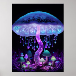 Bioluminescente Fantasie Paddenstoel Poster Set