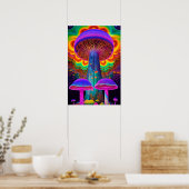 Bioluminescente Fantasie Paddenstoel Poster Set (Keuken)