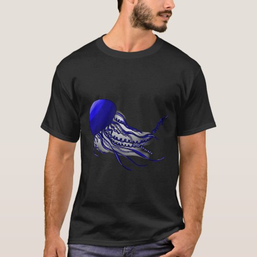bioluminescente kwal, yin yang kwal t-shirt (Voorkant)
