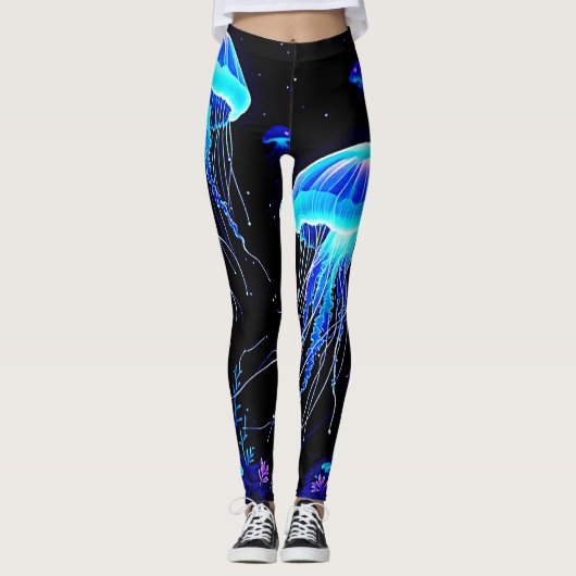 Bioluminescente kwallendroom leggings (Voorkant)