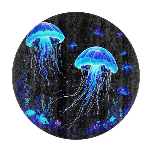 Bioluminescente kwallendroom snijplank (Voorkant)