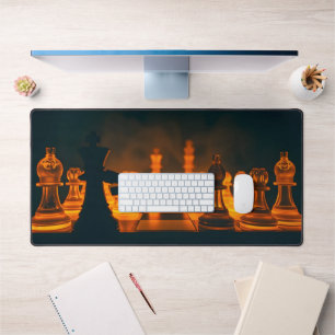 Bioluminescente schaakscène Desk Mat - Glowing Eer