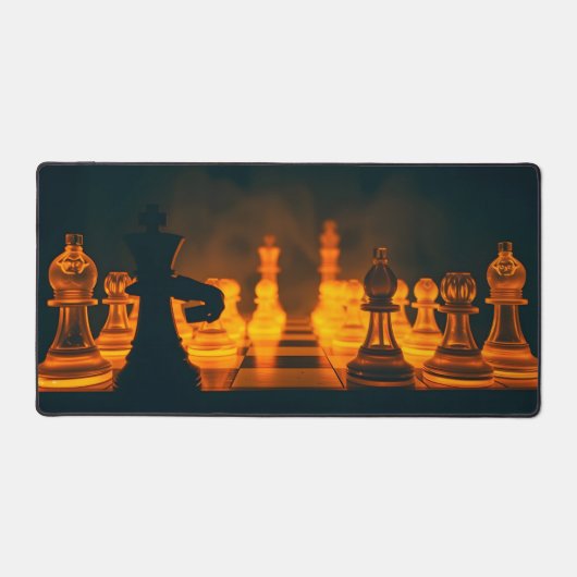 Bioluminescente schaakscène Desk Mat - Glowing Eer (Voorkant)