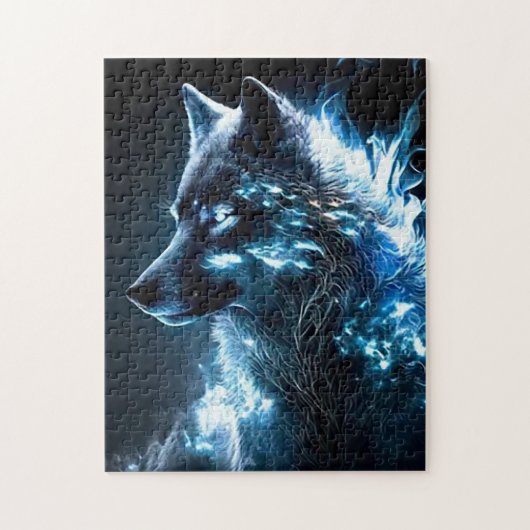 bioluminescente wolf legpuzzel (Verticaal)