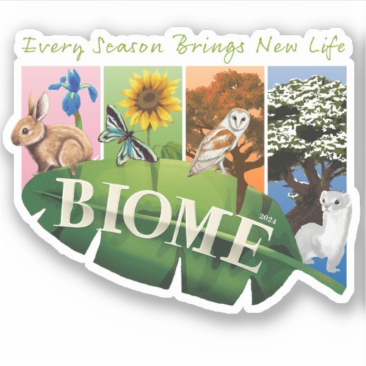 Biome Seasons Vinyl Sticker (Voorkant)