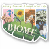 Biome Seizoenen Vinyl Sticker (Voorkant)