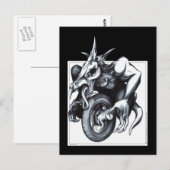 Biomechanical Dvertel Unicycle Briefkaart (Voorkant / Achterkant)