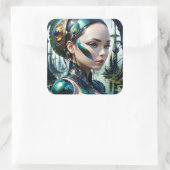 Biomechanische cybernetische reuzen zijn cyberneti vierkante sticker (Tas)