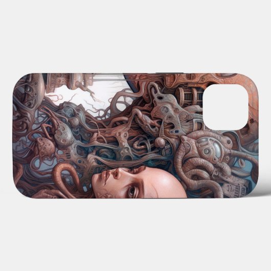 Biomechanische hoofden Surreal Sci-Fi Art Case-Mate iPhone Case (Achterkant (horizontaal))