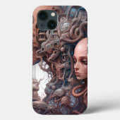 Biomechanische hoofden Surreal Sci-Fi Art Case-Mate iPhone Case (Achterkant)
