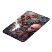 Biomechanische hoofden Surreal Sci-Fi Art Magneet (Linkerzijde)