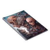 Biomechanische hoofden Surreal Sci-Fi Art Notitieboek (Rechterzijde)