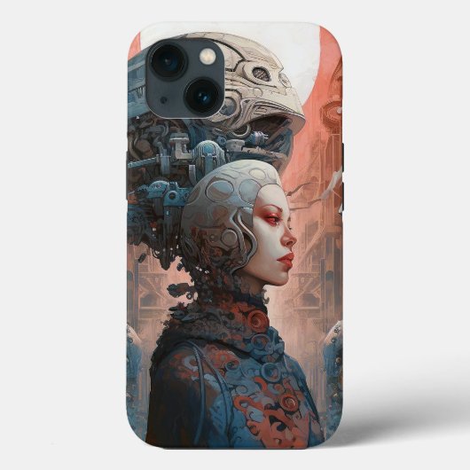 Biomechanische kop Surreal Sci-Fi Art Case-Mate iPhone Case (Achterkant)
