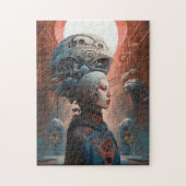 Biomechanische kop Surreal Sci-Fi Art Legpuzzel (Verticaal)