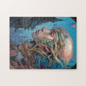 Biomechanische kop Surreal Sci-Fi Art Legpuzzel (Horizontaal)