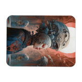 Biomechanische kop Surreal Sci-Fi Art Magneet (Horizontaal)