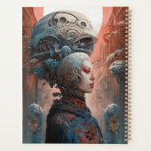 Biomechanische kop Surreal Sci-Fi Art Planner (Achterkant)