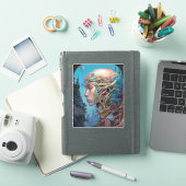 Biomechanische kop Surreal Sci-Fi Art Sticker (iPad Cover)