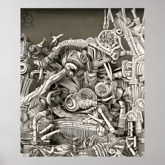 Biomechanische stad poster (Voorkant)