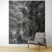 Biomechanische Thunderbird die de Storm oproept Wandkleed (In situ)