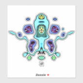 Biomechanische vreemde drone / alien squid v1 sticker (Vel)