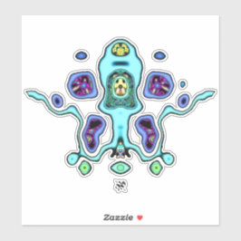Biomechanische vreemde drone / alien squid v1 sticker