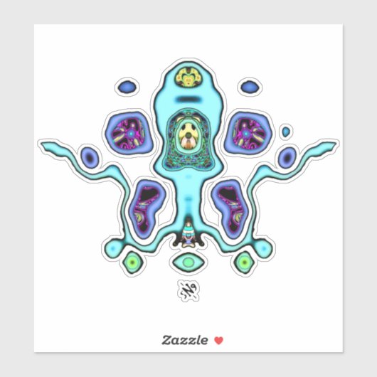 Biomechanische vreemde drone / alien squid v1 sticker (Vel)