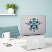 Biomechanische vreemde drone / alien squid v1 sticker (Laptop op bureau)
