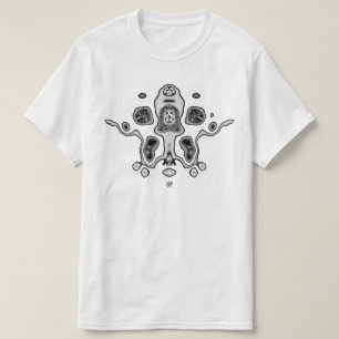 Biomechanische vreemde drone / alien squid v4 t-shirt