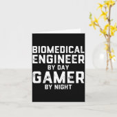 Biomedical Engineer By Day Gamer By Night Bio Med  Kaart (Gele Bloem)