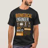 Biomedical Engineer Facts Label Biomedical Enginee T-shirt (Voorkant)