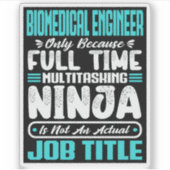 Biomedical Engineer Functie Titel Beroep Vaardighe Sticker (Voorkant)