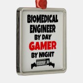 Biomedical Engineer Gamer Metalen Ornament (Rechts)